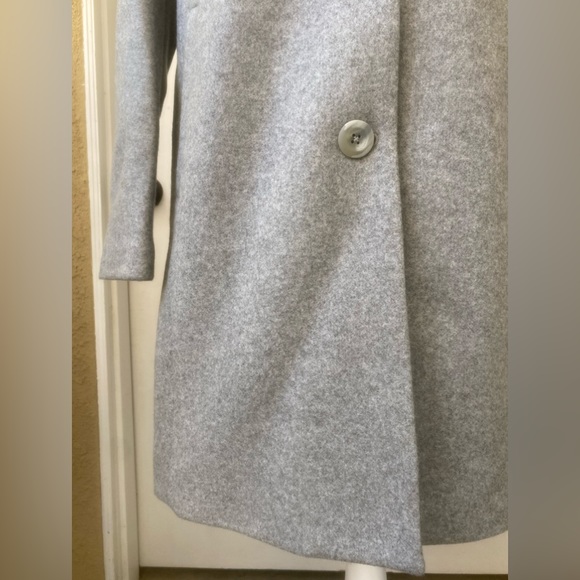 nwt gap wool blend pea coat grey nwt dress coat - Picture 5 of 11